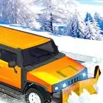 Winter Snow Plow Jeep Driving
