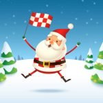 Santa winter head soccer
